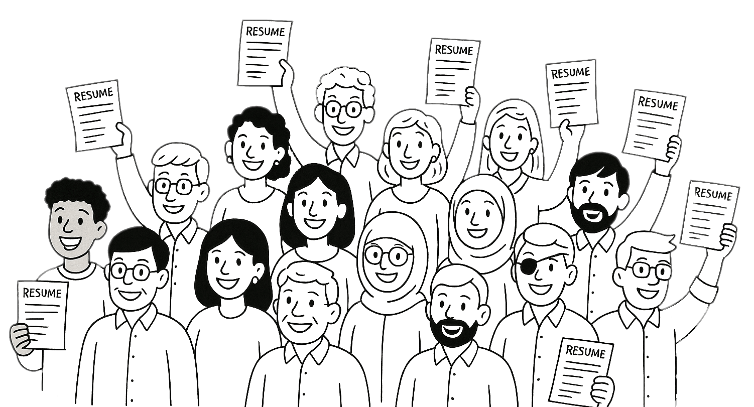 Applicants holding resumes